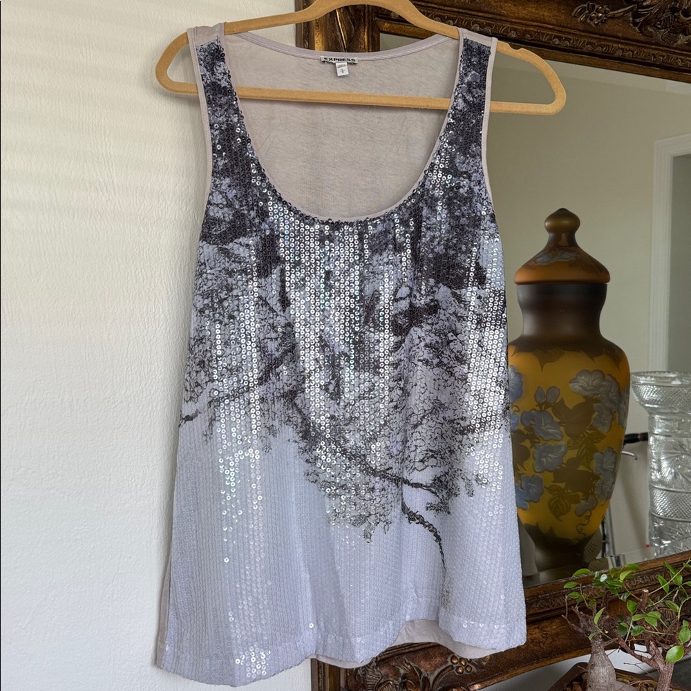 Express Gray Tank Top - Picture 3 of 5